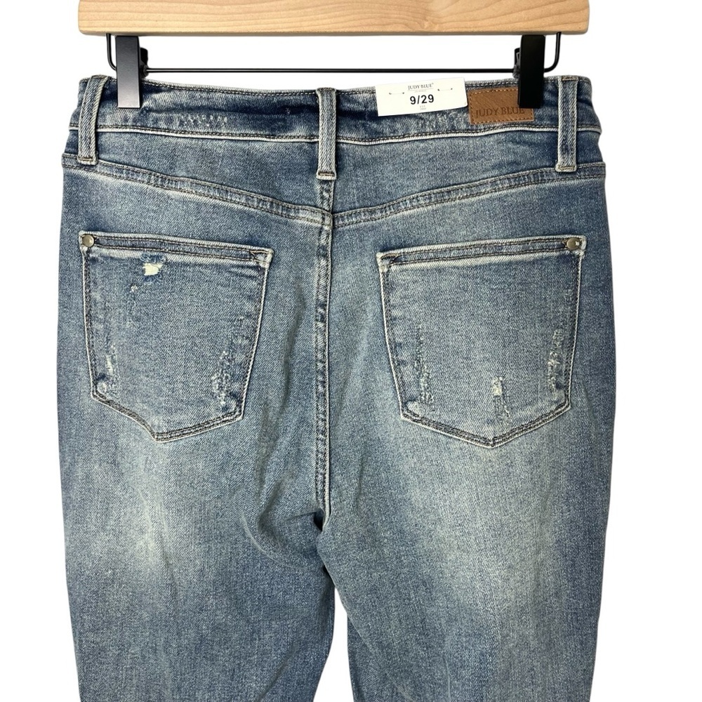 Judy Blue Straight Shooter Jeans Distressed Size 9/29 High Waist - Picture 6 of 7